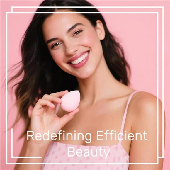 Makeup sponge set with case beauty blender for liquid cream powder travel use - Picture 5 of 6